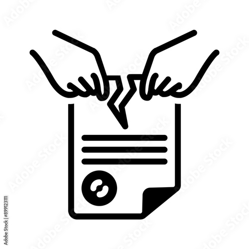 Vector solid black icon for Violation