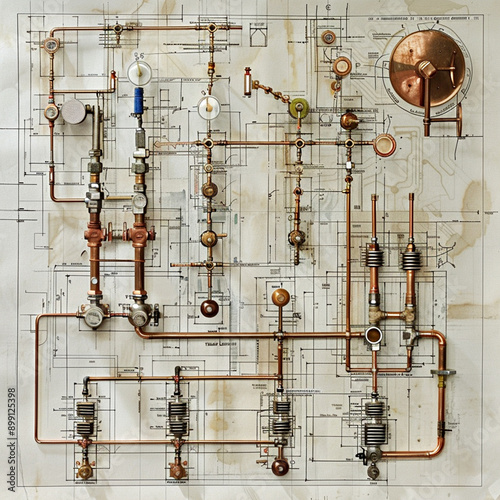 Detail Of Plumbing Equipment On House Plans