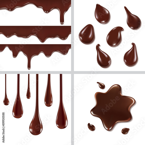 vector alphabet letters, numbers and symbols made of chocolate syrup