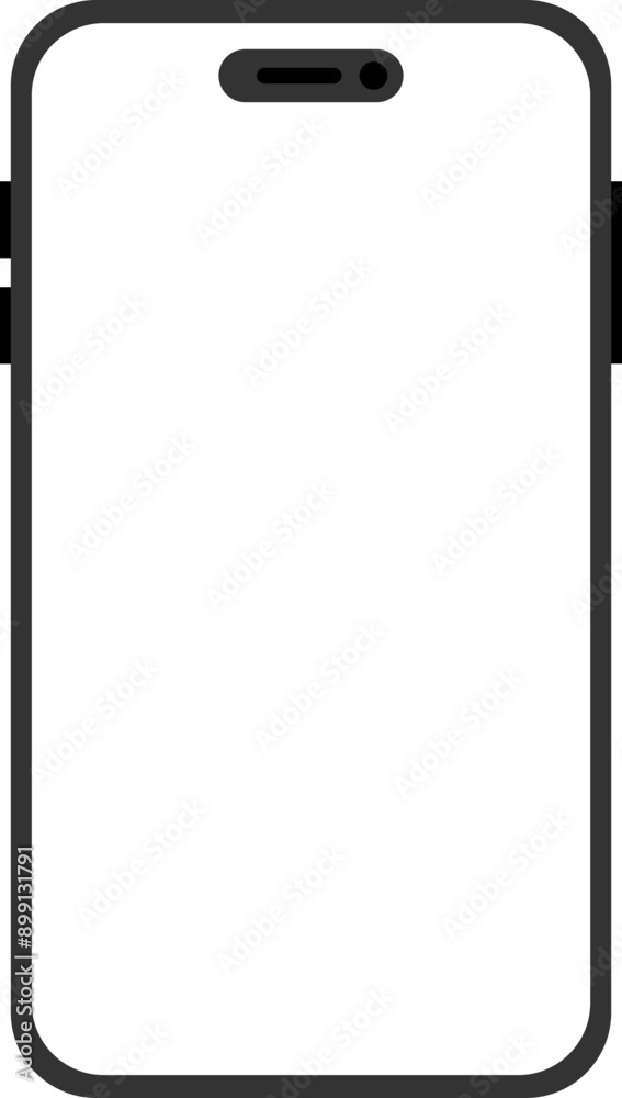 Realistic smartphone black frame style vector Realistic smartphone black frame style vector