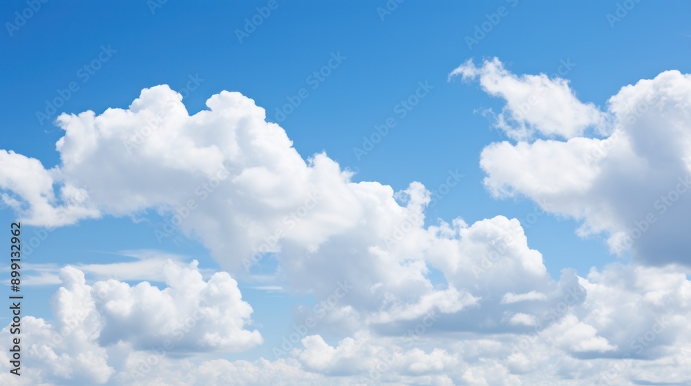 A single fluffy white cloud drifting across a clear blue sky on a sunny day A single fluffy white cloud drifting across a clear blue sky on a sunny day