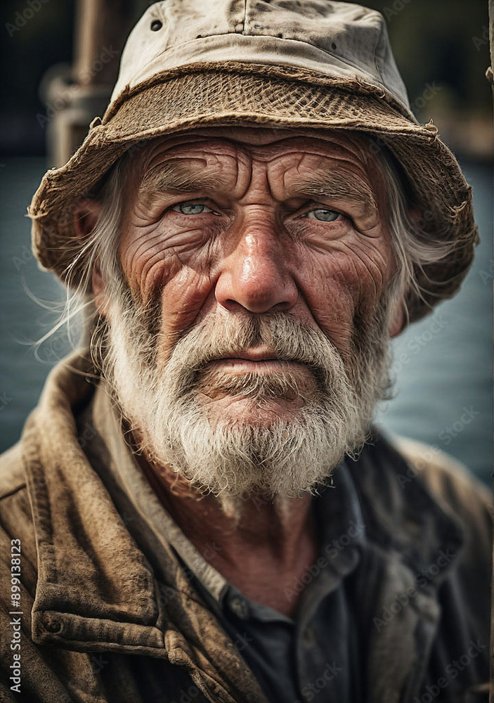 Mysterious Image: The Face of an Elderly Man. AI Generation. Mysterious Image: The Face of an Elderly Man. AI Generation.