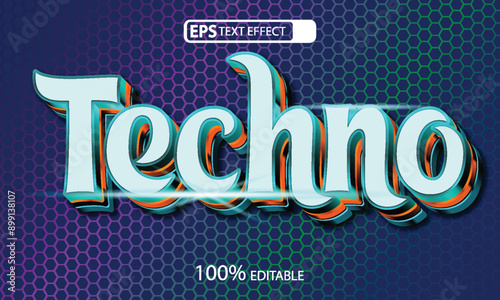 Techno text effect