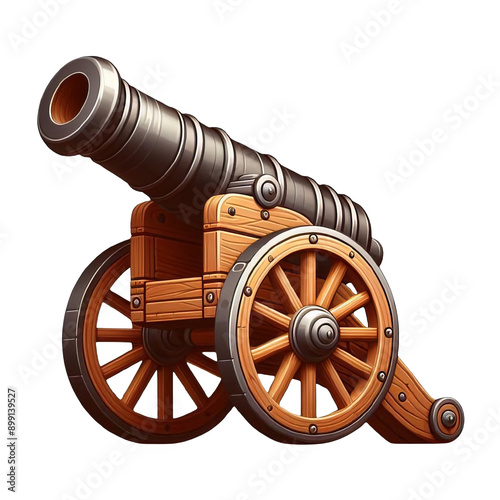 Decorative cannon isolated on transparent background