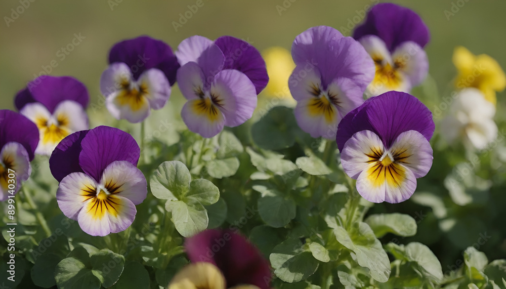 field of purple and white pansy flowers field of purple and white pansy flowers
