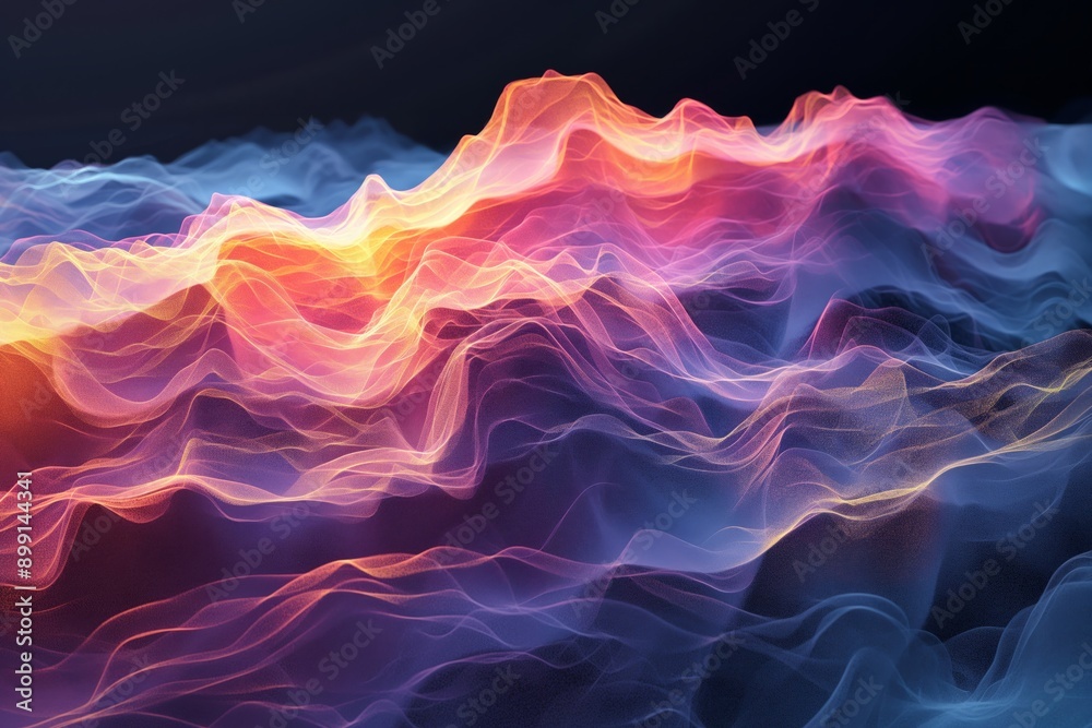 Obraz premium Abstract audio spectrum wave design