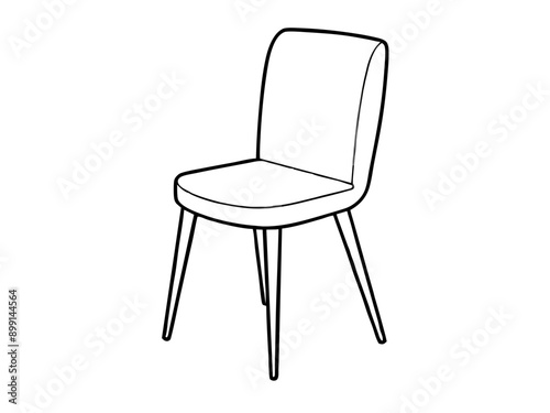 A classic chair design featuring a backrest and a seat.