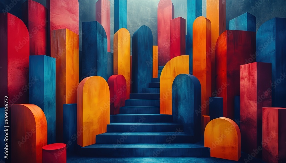 Fototapeta premium Set of abstract colorful shapes