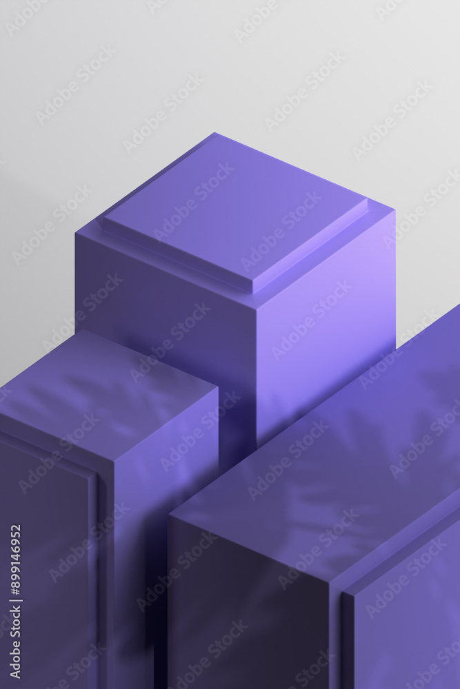 Obraz premium 3D Render of Minimalist Podium for Product Showcase