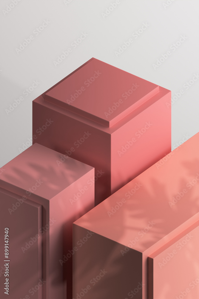 Obraz premium 3D Render of Minimalist Podium for Product Showcase