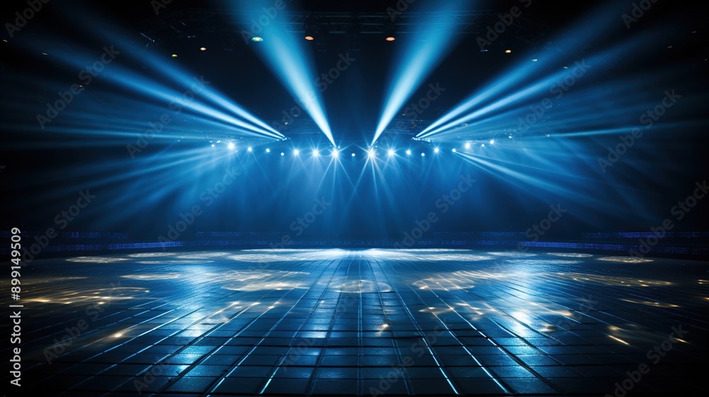 Obraz premium Stage Lights Illuminating the Empty Stage