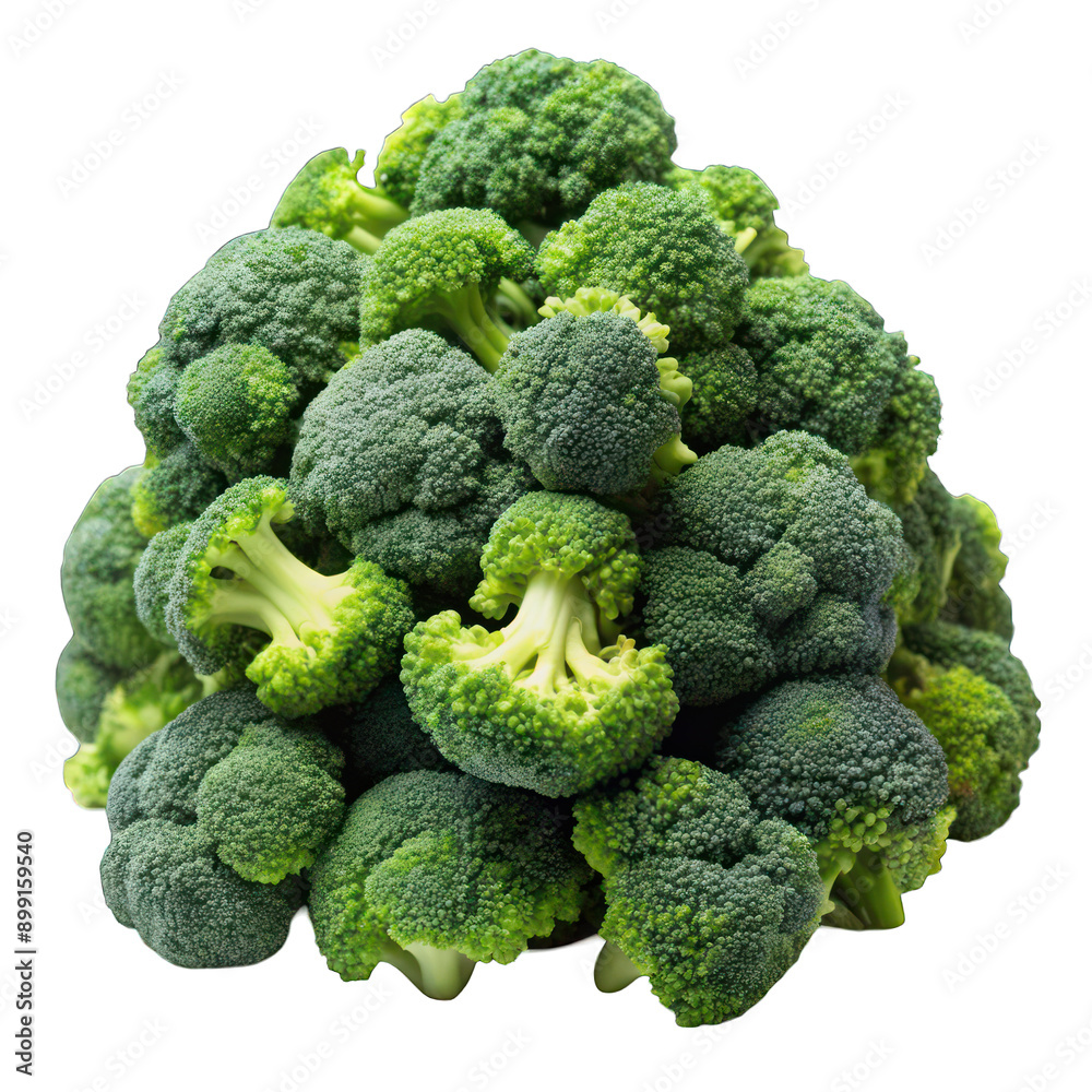 Pile of broccoli isolated on transparent background Pile of broccoli isolated on transparent background