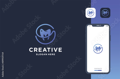 s and teeth logo design business brand inspiration