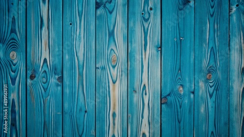 Realistic Blue Wooden Plank Background Texture for Design and Decoration photo