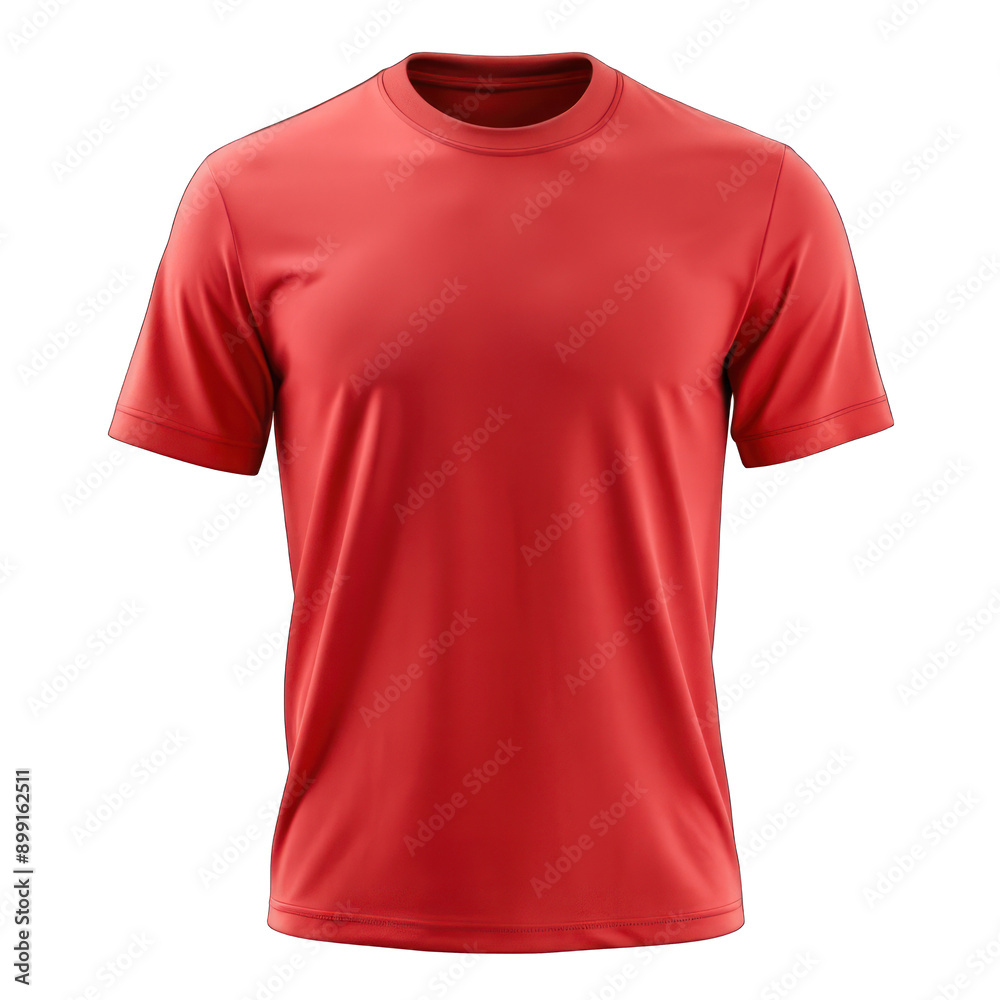 Red short sleeve t-shirt isolated on transparent background Red short sleeve t-shirt isolated on transparent background