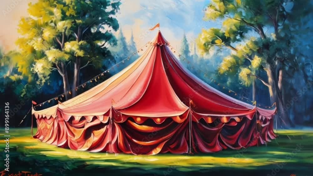 circus tent in a field circus tent in a field