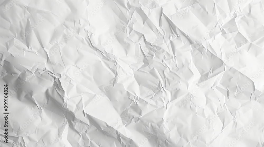Obraz premium Crumpled White Paper Texture Background