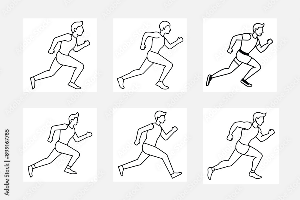 people running line art people running line art