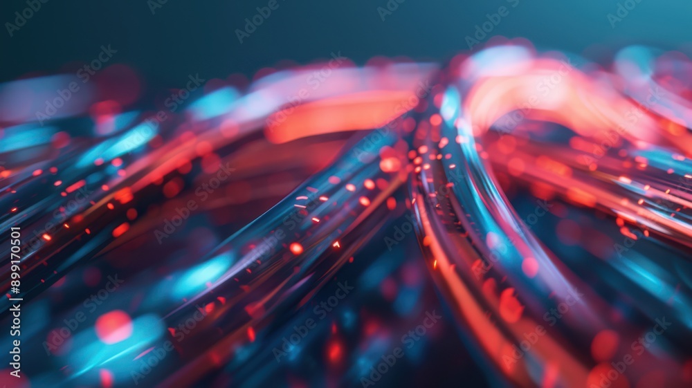 A wire with red and blue colors A wire with red and blue colors