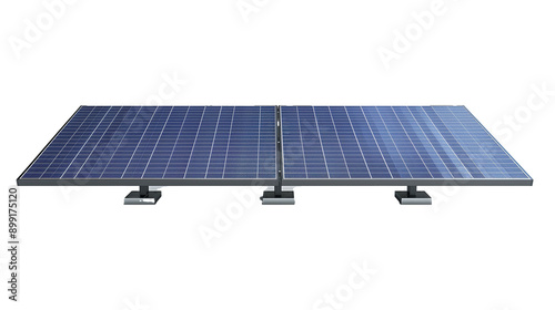 Front view of a Solar Panel isolated on white background 