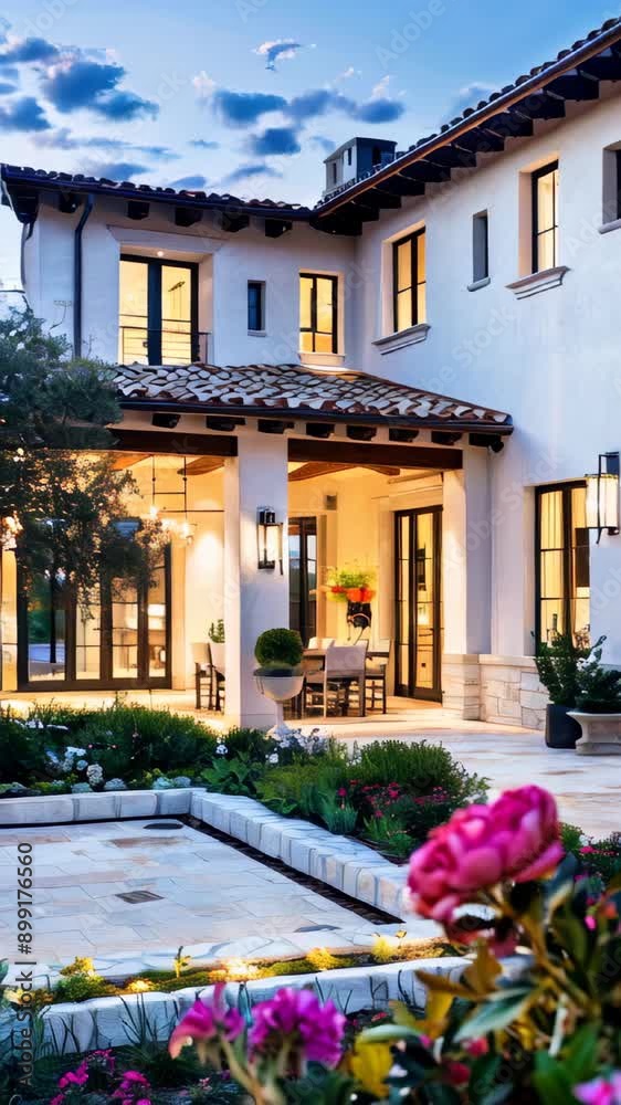 A stylish home with a large front yard A stylish home with a large front yard