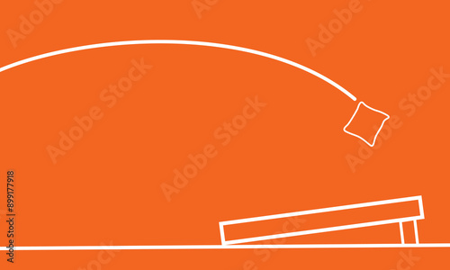 Great editable vector file flat illustration of cornhole  throw movement symbol good for digital design and print mockup