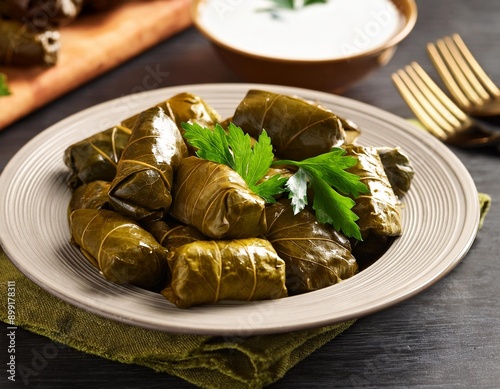 Turkish stuffed dish dolma photo