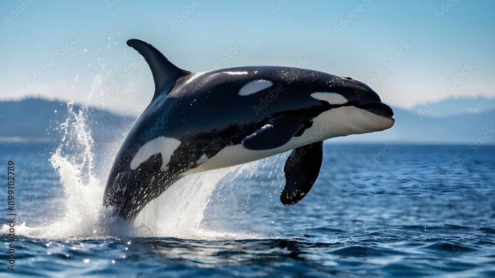 Fototapeta premium dolphin jumping out of water