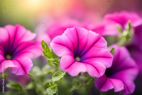 Petunia flower bokeh background, AI Generated