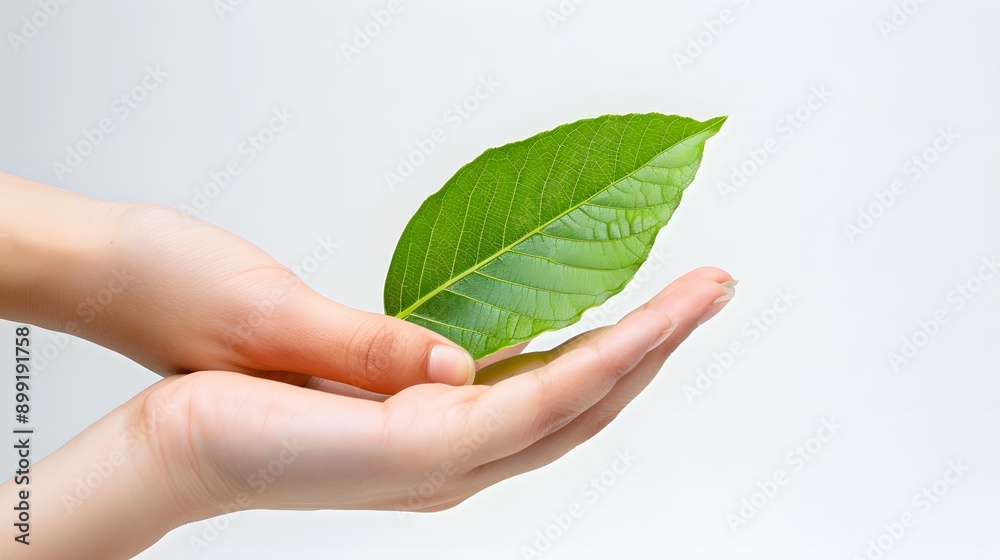 Hand Holding a Leaf: A hand holding a green leaf, emphasizing nature and eco-friendliness.
Hand Holding a Leaf: A hand holding a green leaf, emphasizing nature and eco-friendliness.