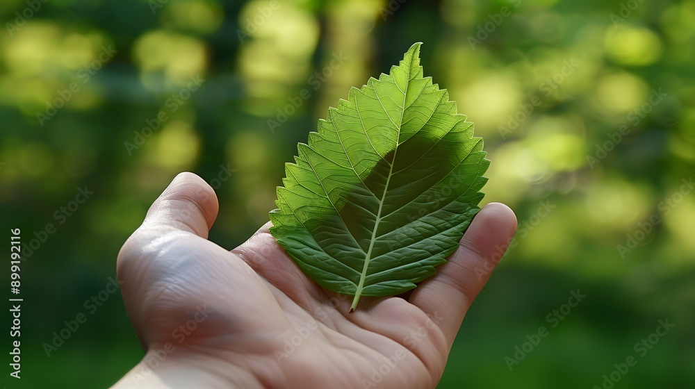 Hand Holding a Leaf: A hand holding a green leaf, emphasizing nature and eco-friendliness.
Hand Holding a Leaf: A hand holding a green leaf, emphasizing nature and eco-friendliness.