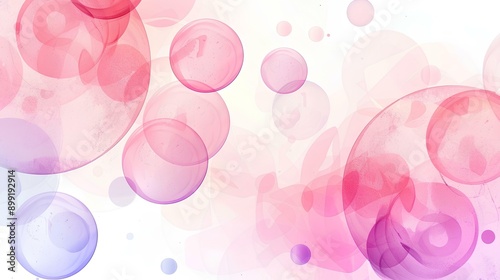 white background with pastel pink and purple circles, transparent layers best for wallpaper for mobile phones or computer screens, offering a gentle and elegant aesthetic, calming abstract artwork.