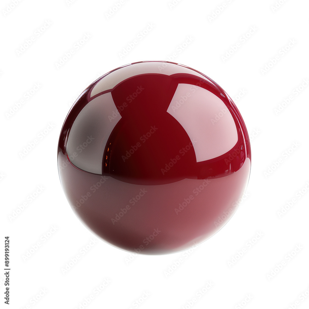 A perfectly smooth, glossy red sphere. The sphere reflects light, creating a subtle highlight. A perfectly smooth, glossy red sphere. The sphere reflects light, creating a subtle highlight.