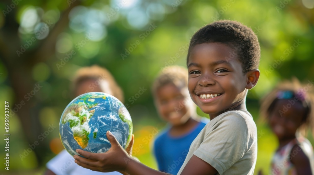 child holding globe child holding globe