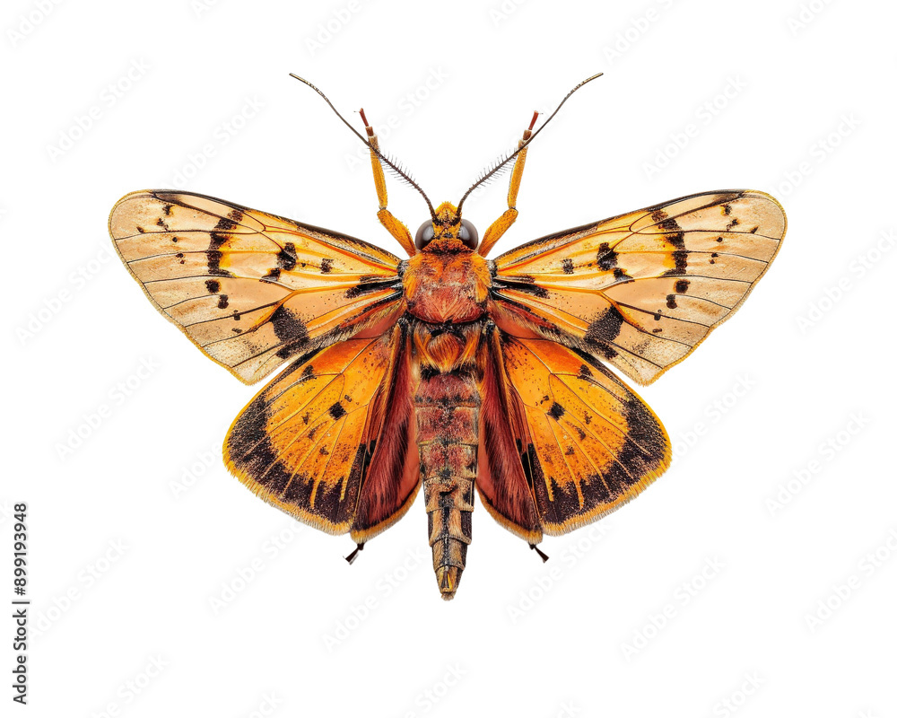 Obraz premium A large orange and black butterfly with a white wing