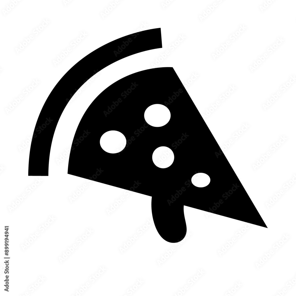 Slice of pizza icon illustration with cheese Slice of pizza icon illustration with cheese