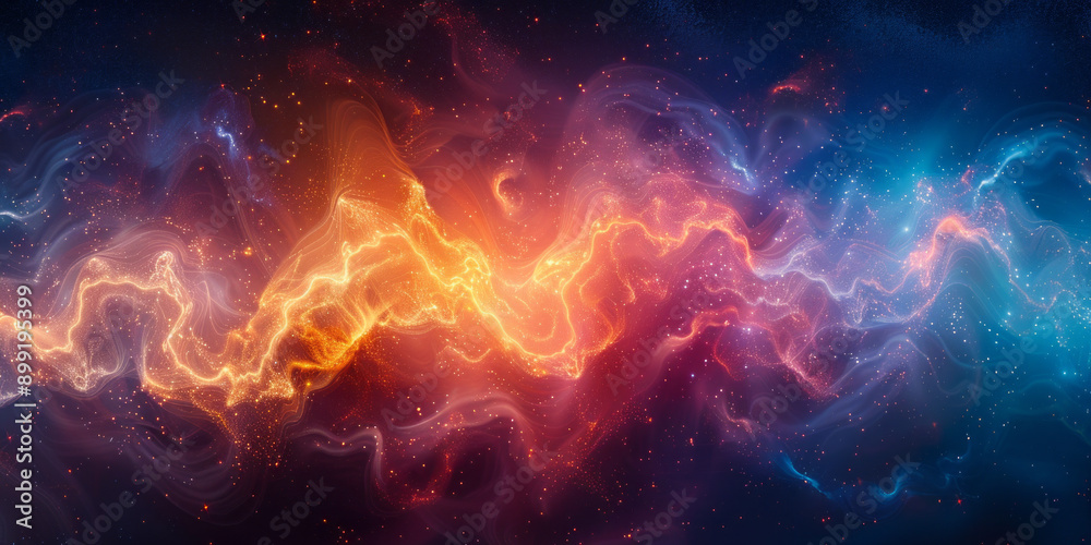 A free radical explores a vast universe of potential connections. Artistical representation of a chemical reaction.generative ai A free radical explores a vast universe of potential connections. Artistical representation of a chemical reaction.generative ai