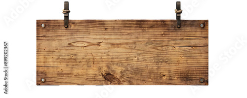 Plywood board banner on transparent background Generative Ai
