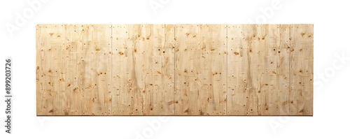 Plywood board banner on transparent background Generative Ai