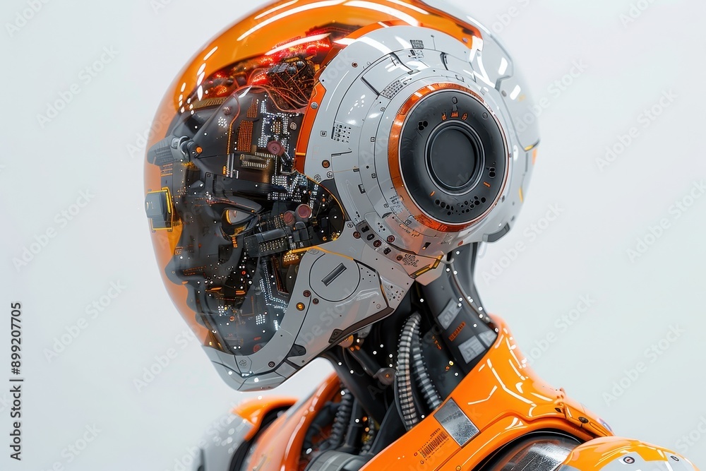 Fototapeta premium the ai robot on white background