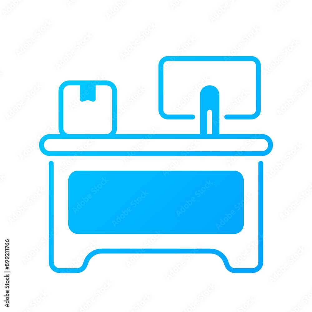 Counter icon. Counter, Delivery, Package, Desk, Postal, Post office, Office, Shipment, Box. Vector icon illustration Counter icon. Counter, Delivery, Package, Desk, Postal, Post office, Office, Shipment, Box. Vector icon illustration