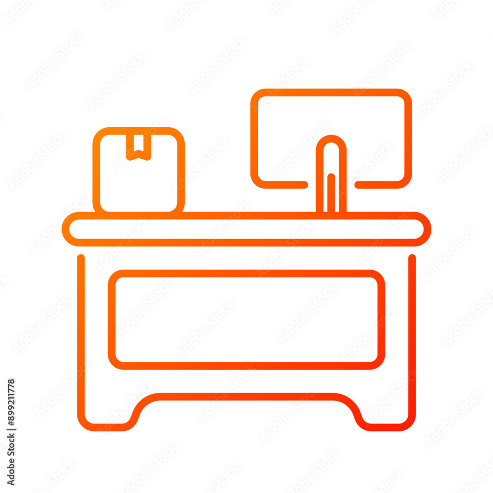 Counter icon. Counter, Delivery, Package, Desk, Postal, Post office, Office, Shipment, Box. Vector icon illustration Counter icon. Counter, Delivery, Package, Desk, Postal, Post office, Office, Shipment, Box. Vector icon illustration