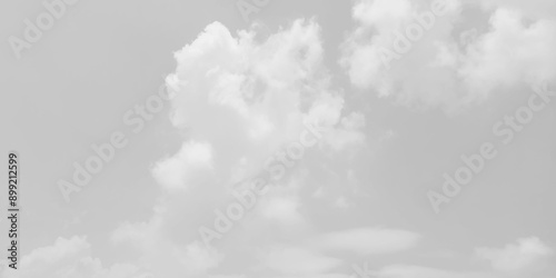 White cloud in the sky. View on a soft white fluffy cloud as background. Cloudy sky, white clouds, black background pattern. The gray cloud trendy photo. 