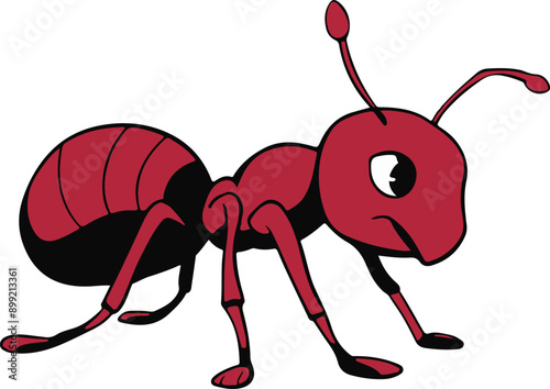Mascot of an angry ant silhouette vector style with white background