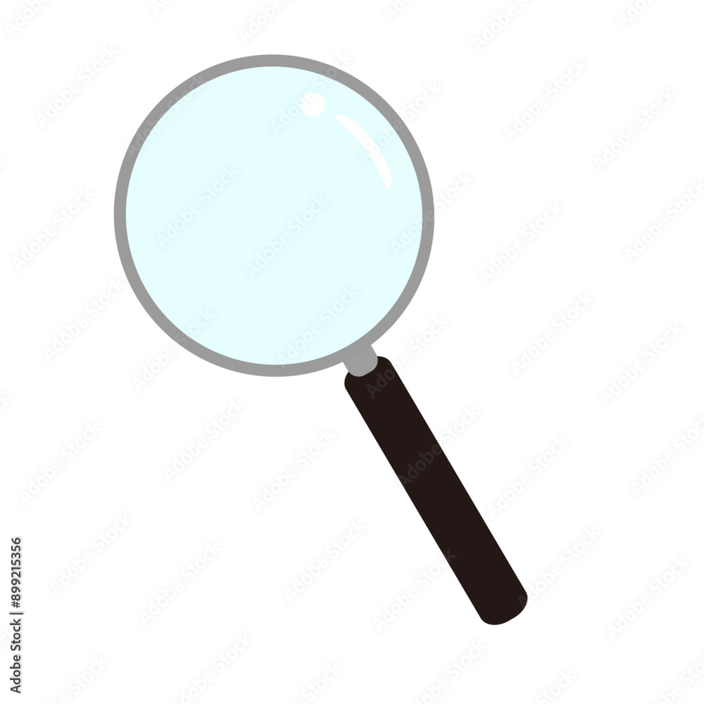 Simple color illustration of a magnifying glass Simple color illustration of a magnifying glass