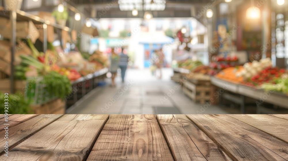 Fresh Produce Market Stall: Wooden Tabletop Background Fresh Produce Market Stall: Wooden Tabletop Background