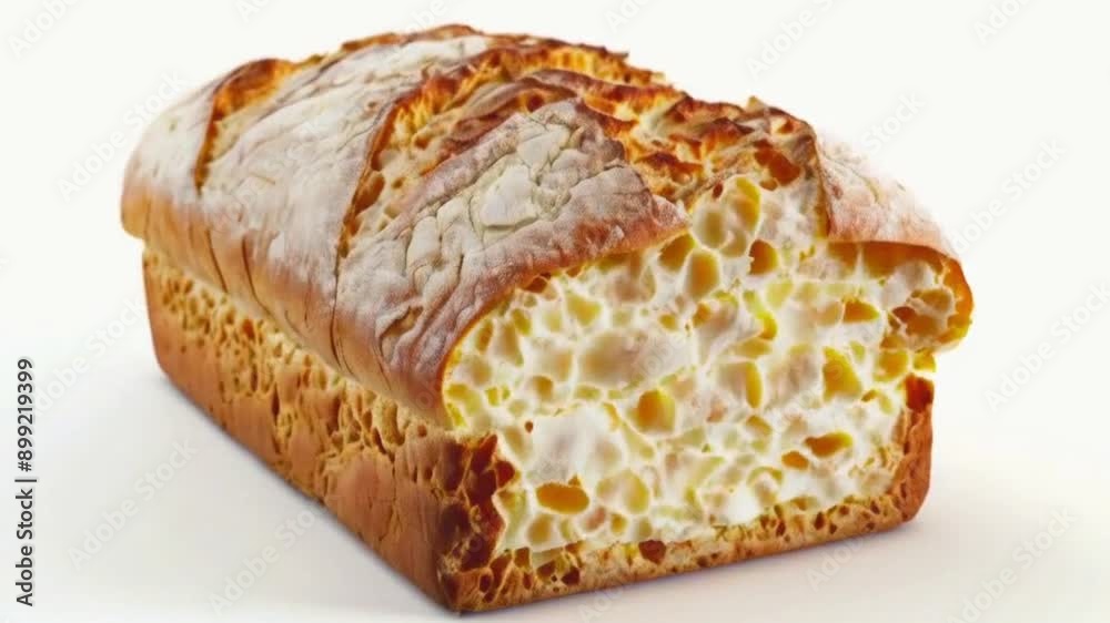 AI generated image loaf of bread isolated on white color background 4K HD Video Clip AI generated image loaf of bread isolated on white color background 4K HD Video Clip