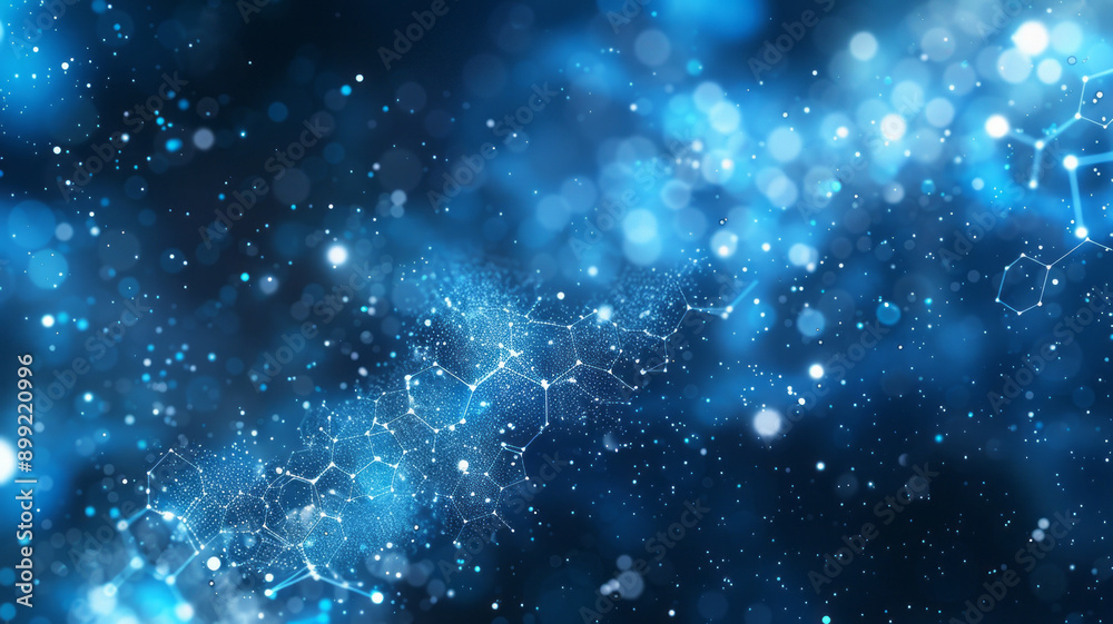 abstract blue and white tech background, scientific,generative ai