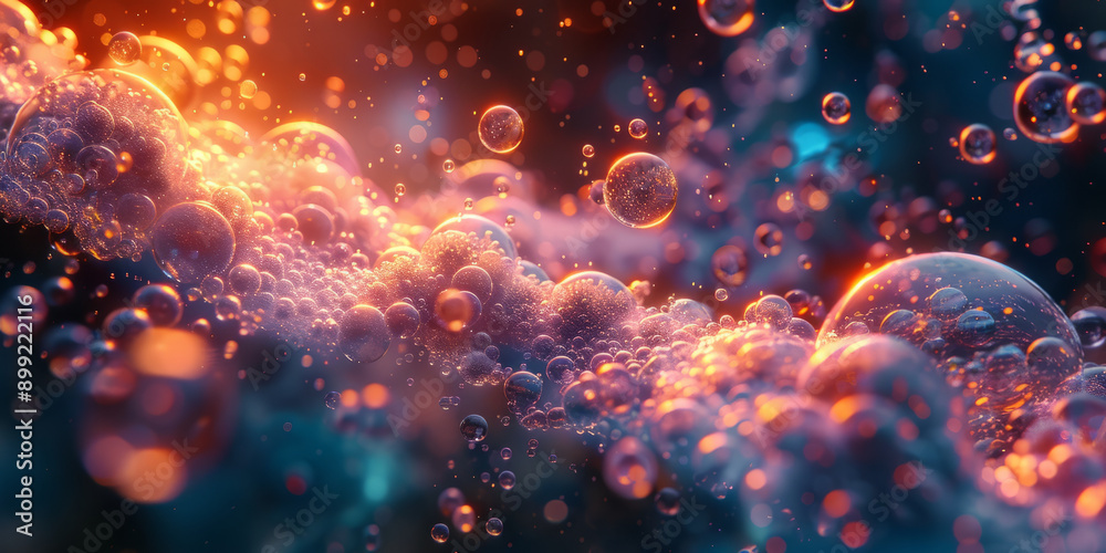 A free radical explores a vast universe of potential connections. Artistical representation of a chemical reaction.generative ai A free radical explores a vast universe of potential connections. Artistical representation of a chemical reaction.generative ai