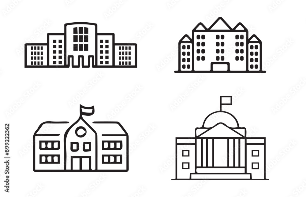 Building icon vector symbol architecture logo illustration Building icon vector symbol architecture logo illustration